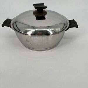 Rena Ware 3 Qt Saucepan Regal Ware Multi-Ply Stainless Saute Pot Frying Pan Lid